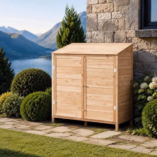 Garden Shed 102x52x112 Cm Solid Fir Wood