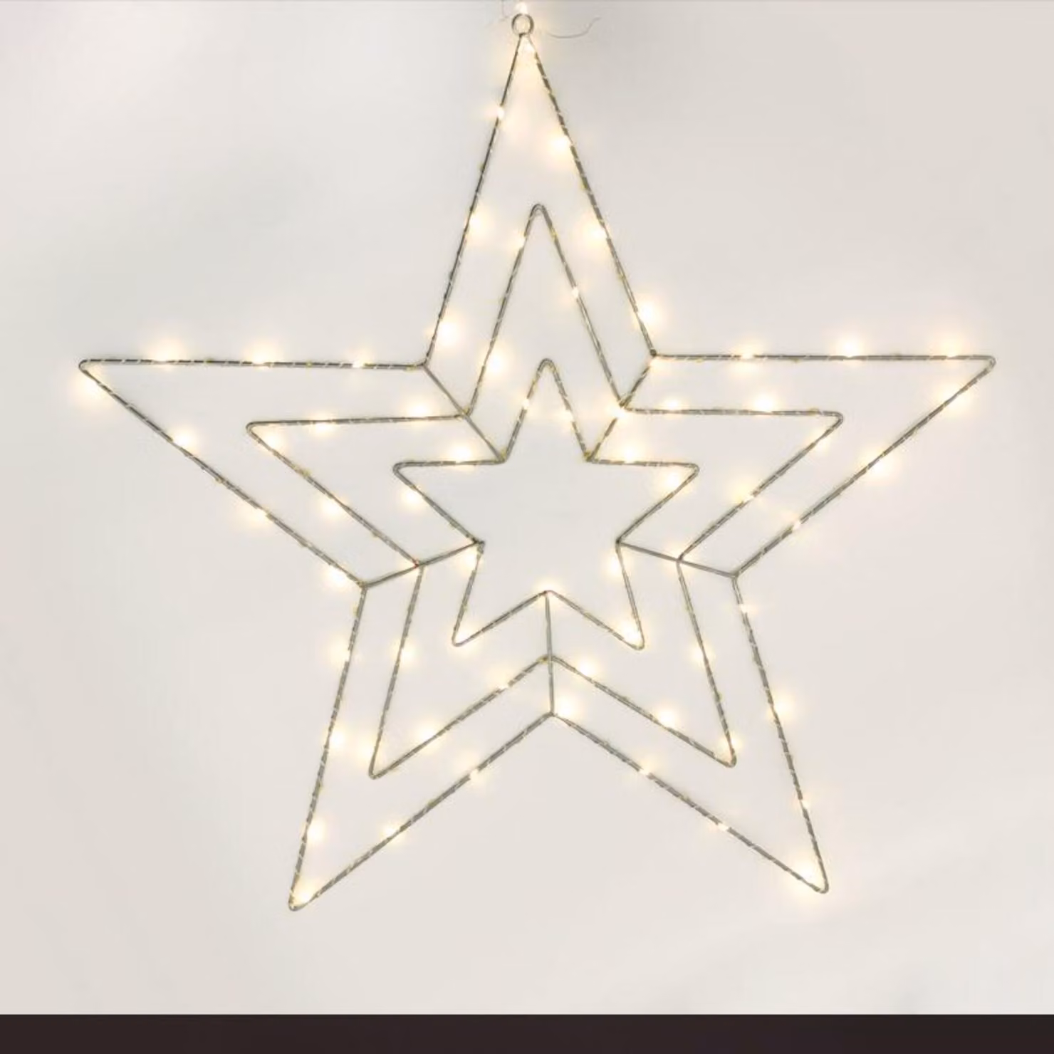 ACA Lighting tripla stella 70 mini LED, WW, 220-240V, IP44 65,5X65,5CM + 3m cavo di alimentazione trasparente X067014225