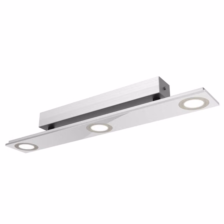 Evotec Plafoniera a LED Pano, Alluminio / Grigio / Zincato, Soggiorno / Sala da pranzo, Acciaio Inox, Moderno, Plafoniera LED
