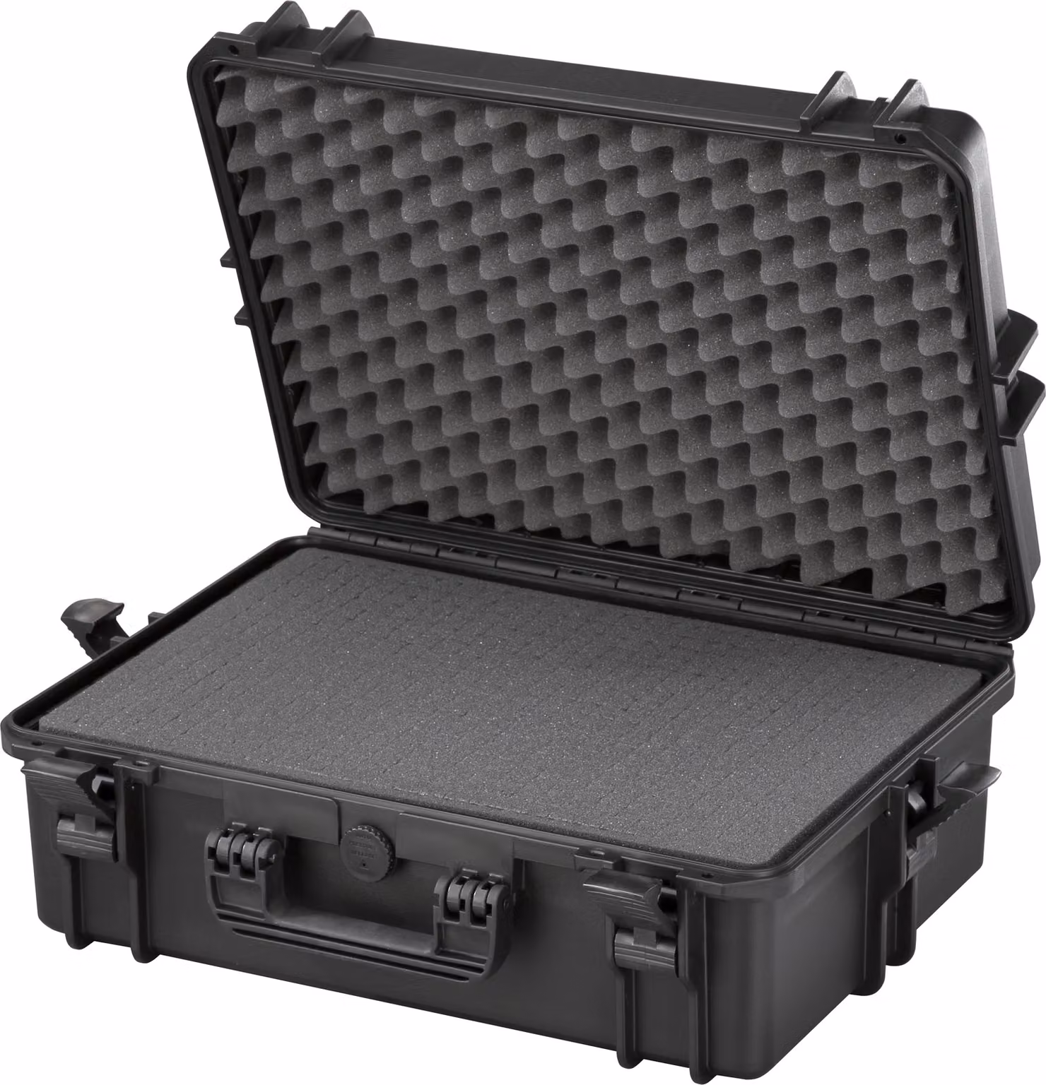 MAX 505S valigetta impermeabile e antipolvere in nero, incl. inserti in schiuma con punzonatura a cubetti per adattamento personalizzato IP 67