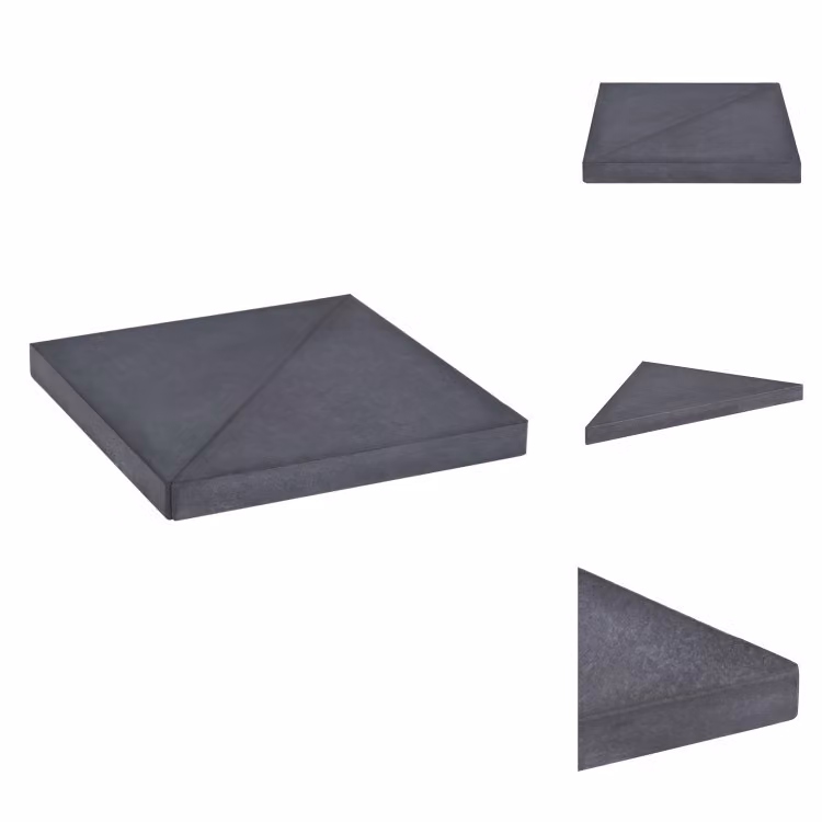 vidaXL Piastra di peso per ombrellone in granito nero quadrato 15 kg - Supporto per ombrellone
