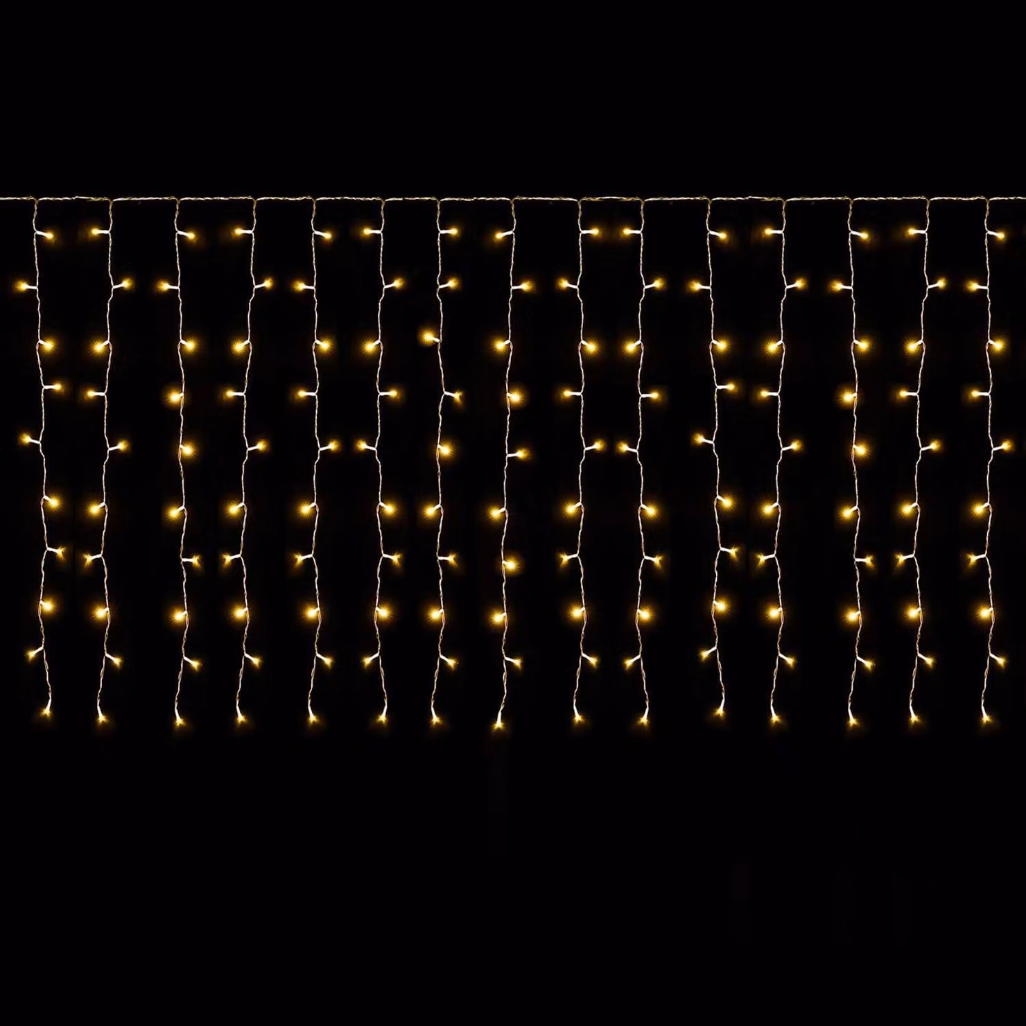 Tenda luminosa a LED, dimensioni 3x1 metro, 150 LED, luce bianco caldo, 9 modalità