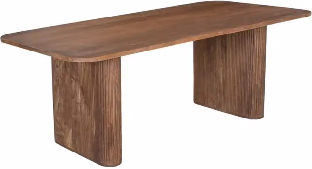 Tavolo da pranzo rettangolare Meublorama in legno di mango marrone stile moderno – 1