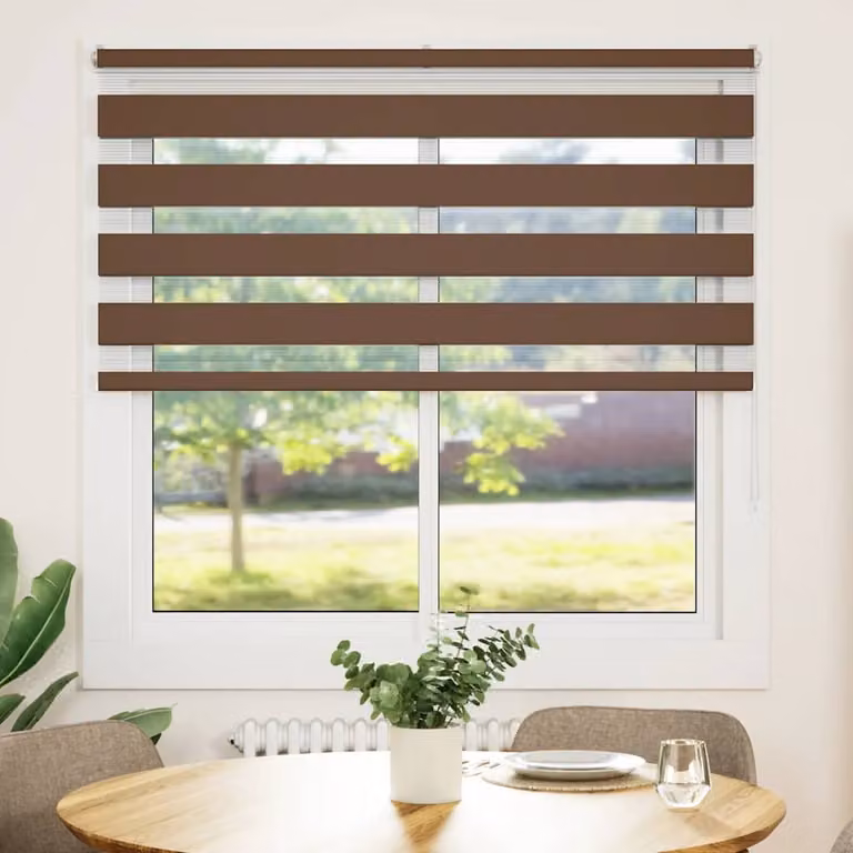 vidaXL Tenda a Rullo Zebra Larghezza Tessuto 135,9 cm Poliestere
