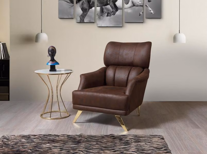 Sessel Design Couch Sofa Sitzer Kunstleder Lounge Club Polster Luxus Ohren Sitz