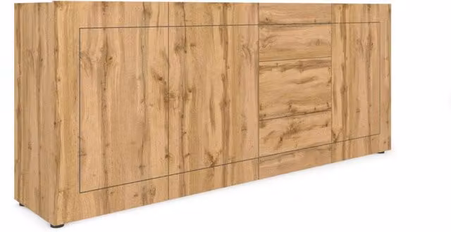 Madia 3 ante/3 cassetti 200x40x83,5 cm Elios quercia natura