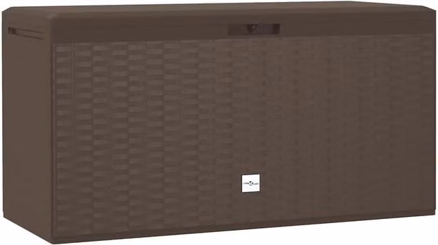 Baule da giardino marrone in plastica L: 114 cm, P: 47 cm, H: 60 cm CFW2584435