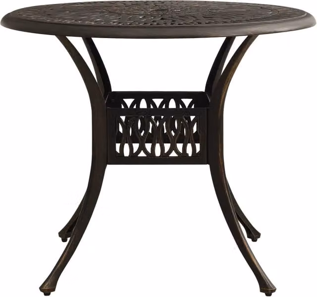 Tavolo da Giardino Bronzo 90x90x74 cm in Alluminio Pressofuso 315585