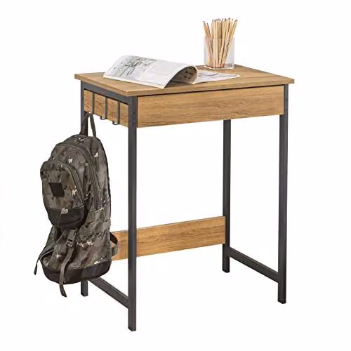 SoBuy Scrivania Angolare con Cassetto Portata 60kg 60x77x40cm Ufficio