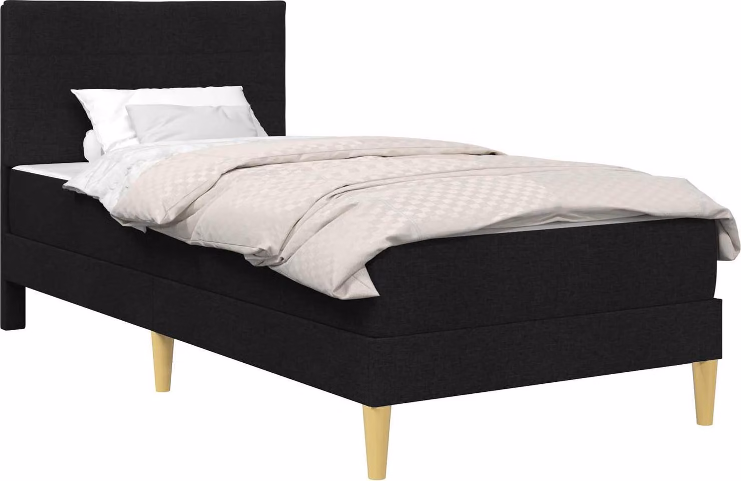 Struttura del letto Nero 100 x 200 cm Poliestere