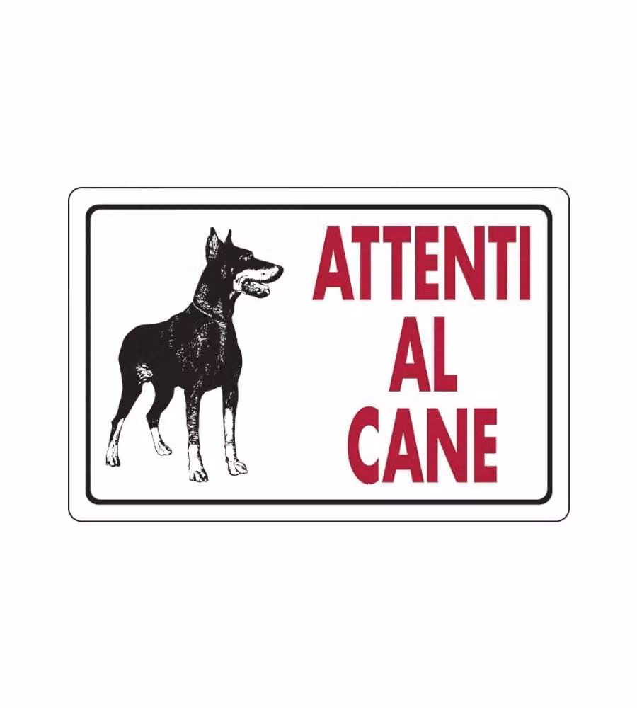 Cartello Attenti al Cane 30 x 20 cm