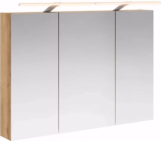 Mobiletto per specchio da Bagno | Armadio da bagno con porta Rovere Artigianale
