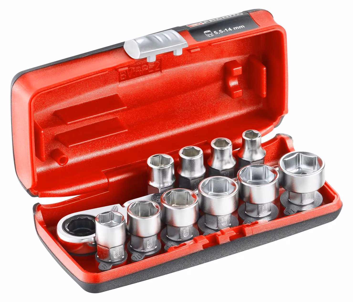 Facom Steckschluessel 1/4Z 6-Kant, Set 11-tl