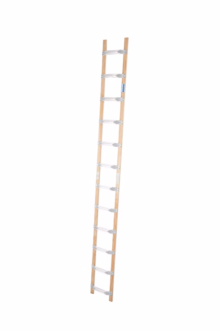STABILO Scala da tetto in alluminio e legno, 1x12 pioli, 804228