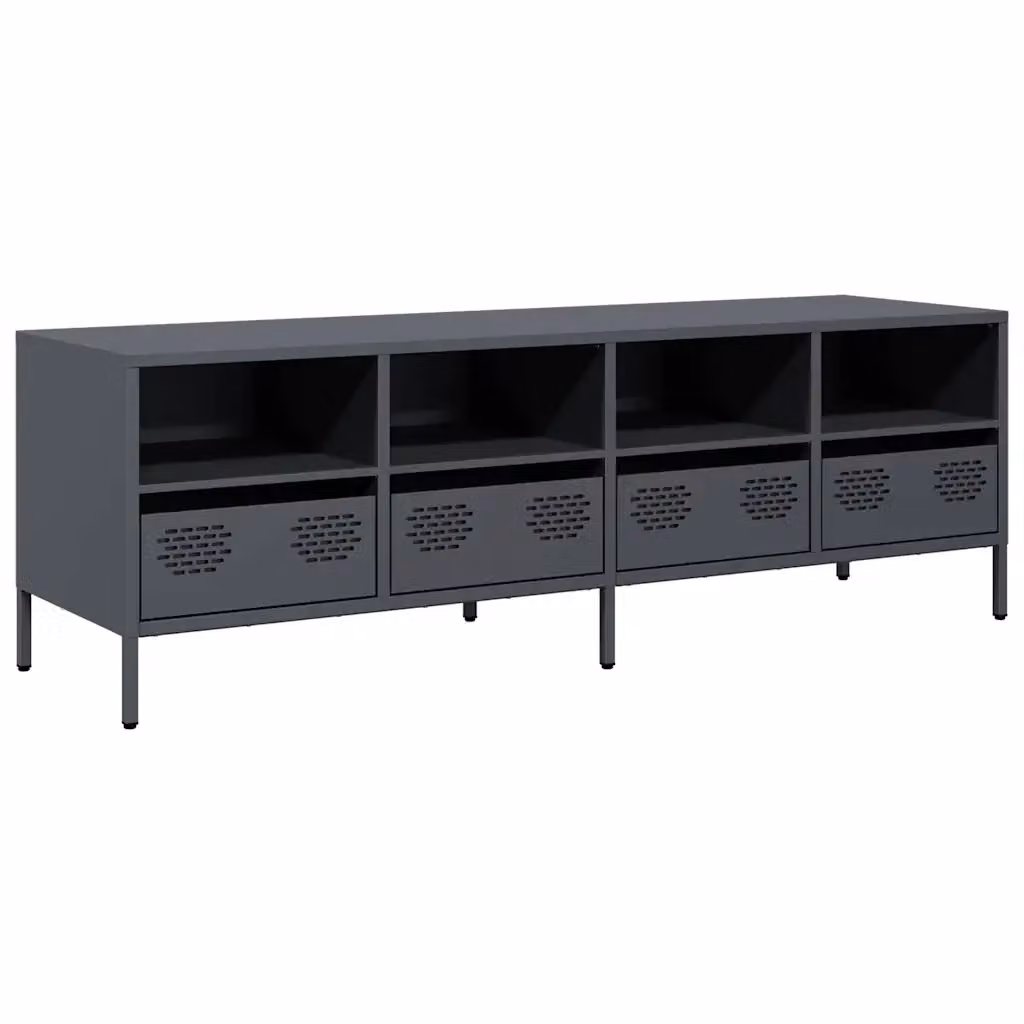 Mobile TV vidaXL in metallo antracite L: 135 cm, P: 39 cm, H: 43,5 cm – 2