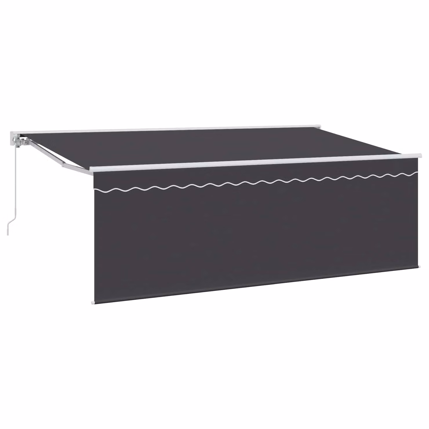Tenda retrattile vidaXL in poliestere e alluminio, colore antracite, L 400 cm x P 200 cm