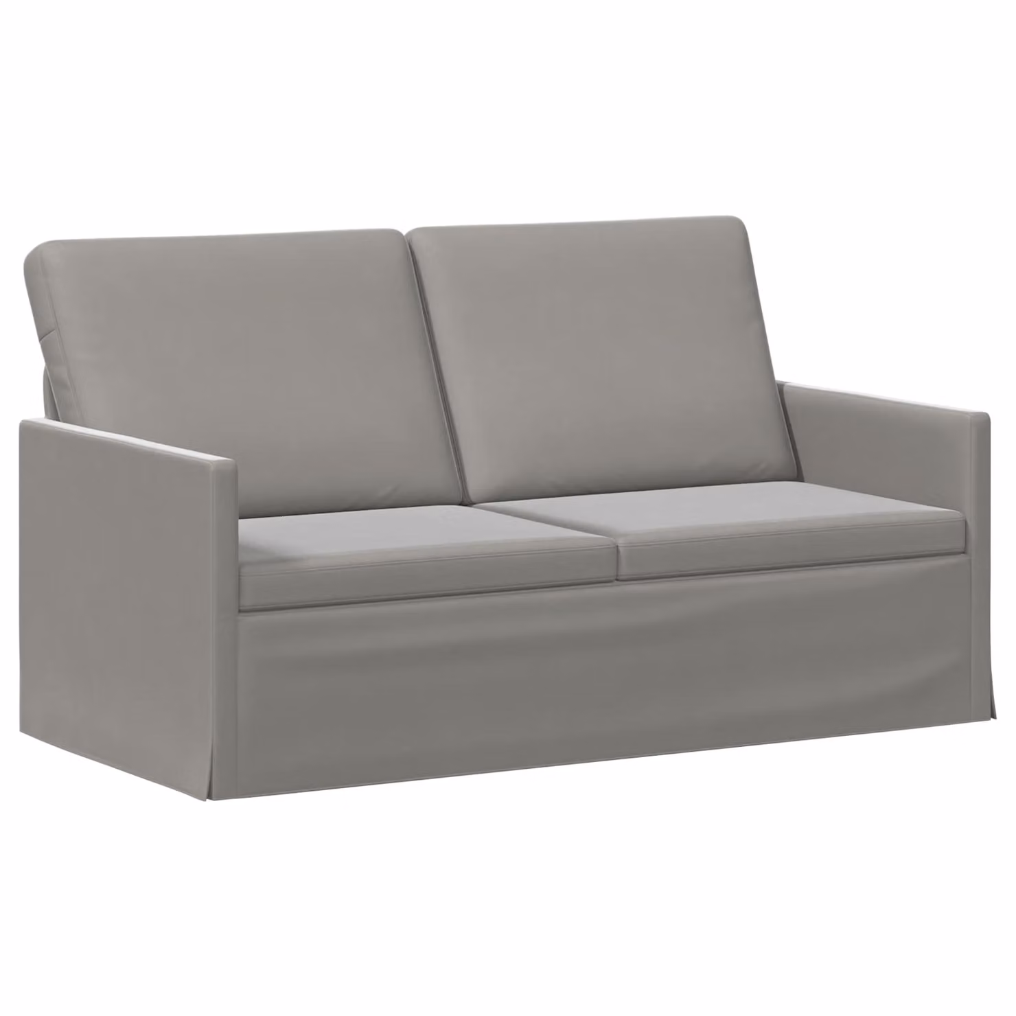 Divano a 2 posti vidaXL in velluto grigio con struttura in metallo L/P/H: 150 x 81 x 82 cm
