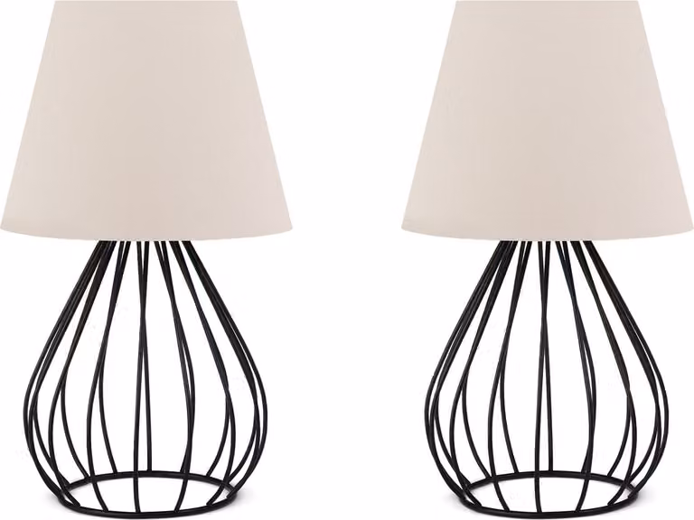 Opviq, AYD - 2519, lampade da tavolo, crema, PVC, 22 x 22 x 36 cm