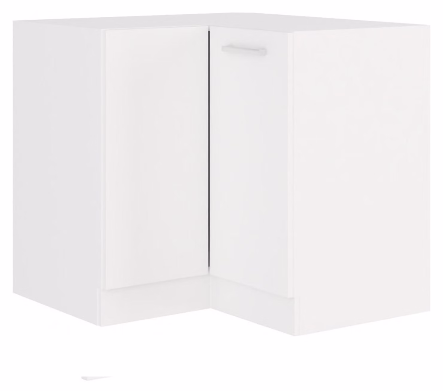 EKO Mobiletto angolare bianco da 89x89 cm, bianco opaco, per cucina lineare, blocco cucina, cucina componibile