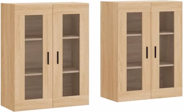 Armadietti a Parete 2 pz Rovere Sonoma in Legno Multistrato CFW2439424