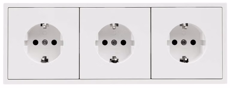 McPower Set di prese da incasso "Beginner 3S-Profi", 4 pezzi, attacco a morsetto, bianco, opaco