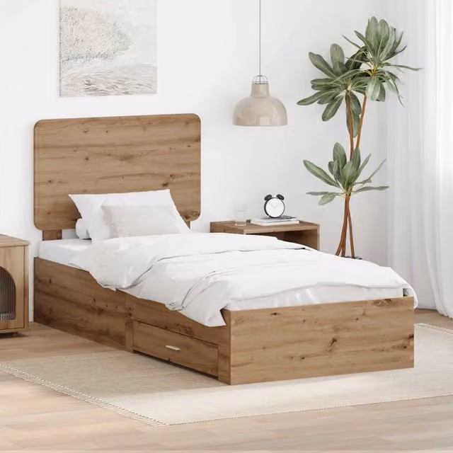 Struttura del letto-Giroletto Rovere artigianale 100 x 200 cm 551351