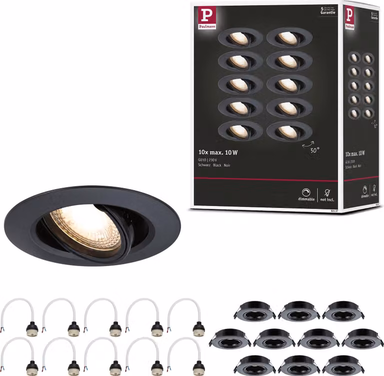 Set di 10 luci da incasso Paulmann orientabili