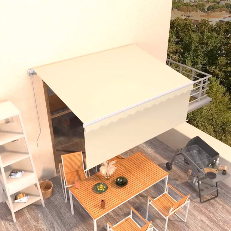 Tenda retrattile vidaXL in poliestere e alluminio, colore beige, L: 3 m x P: 2,5 m