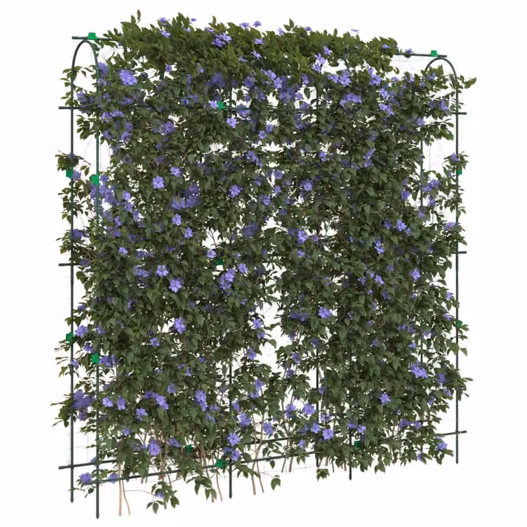 Traliccio per rampicanti da giardino vidaXL in acciaio verde L: 181 cm, P: 31 cm, H: 182,5 cm
