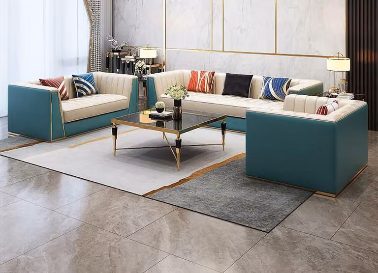 Sofagarnitur Designer Sofa Ledersofa 321 Sitzer Modernes Sofa Wohnlandschaft