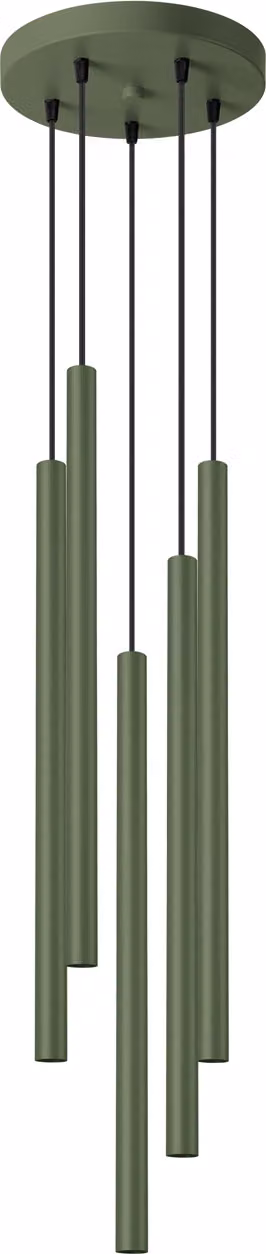 Lampada a sospensione VELINO verde oliva 5xG9x8W in metallo, dimensioni: 104x25x25 cm, IP20, Pure Lume