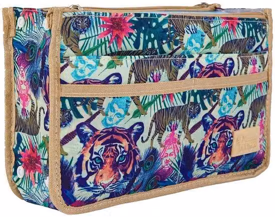 Piccolo organizer da borsa, misura media, tigre