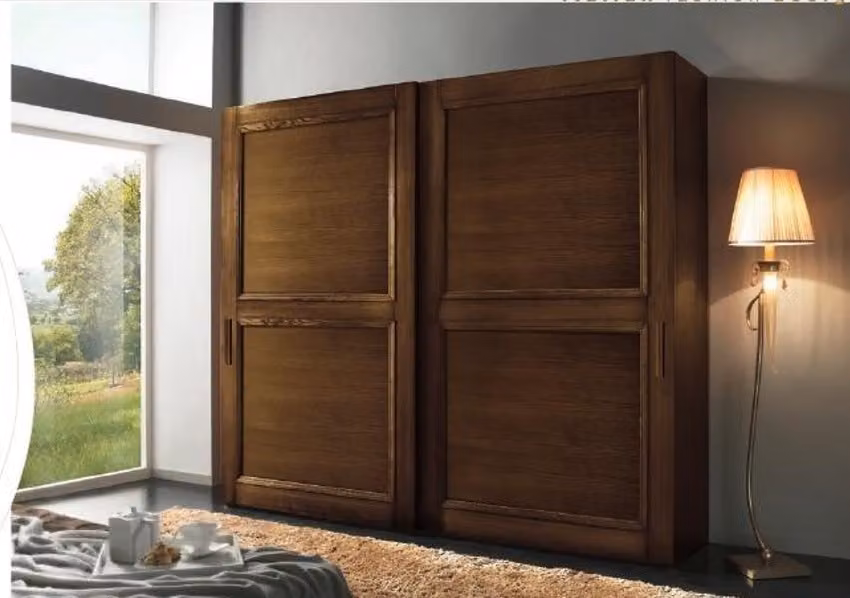Kleiderschrank Schränke Kleider Schrank Luxus Schwebetüren Design Holz Modern