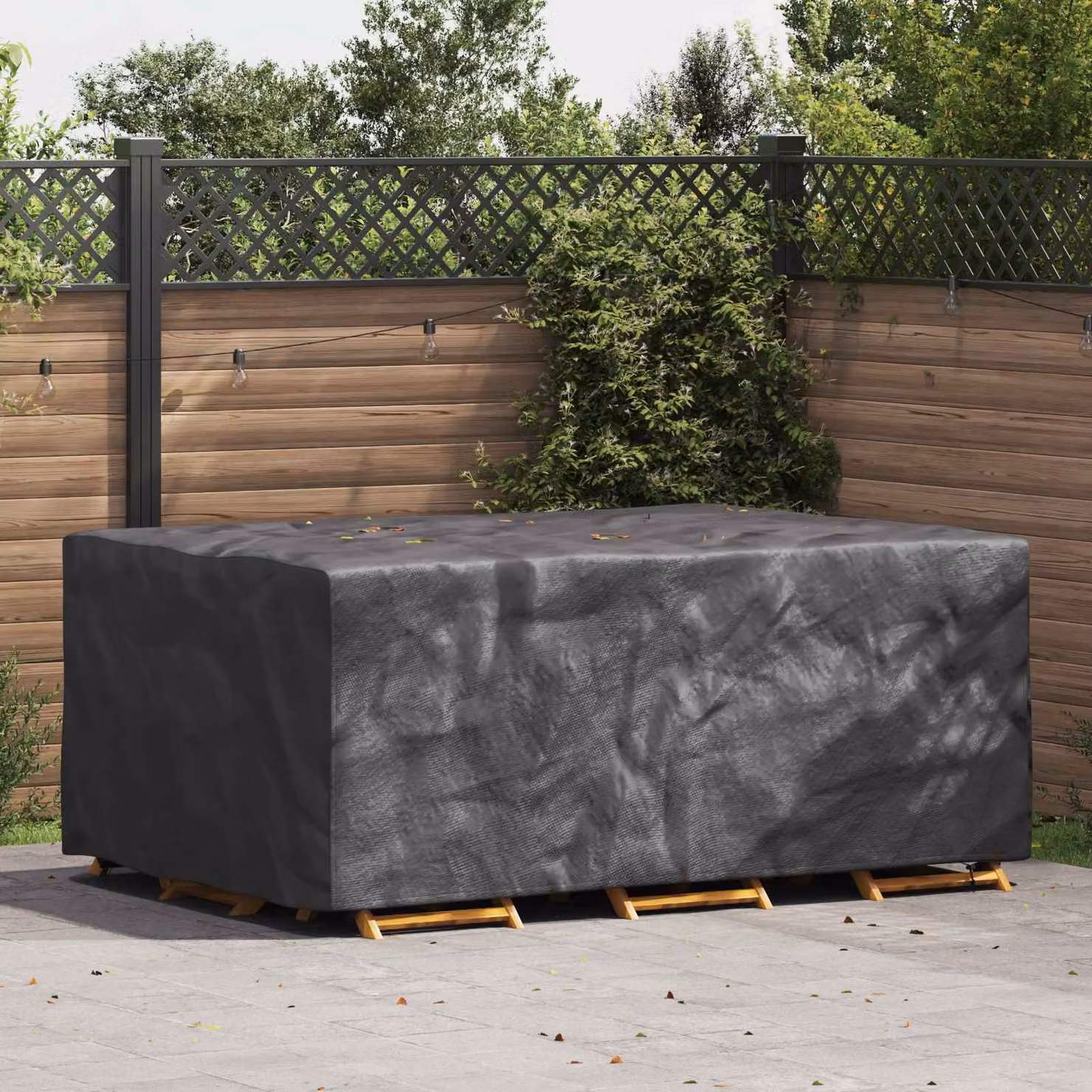 Copertura per mobili vidaXL impermeabile, colore nero, L: 230 cm, P: 165 cm, H: 80 cm