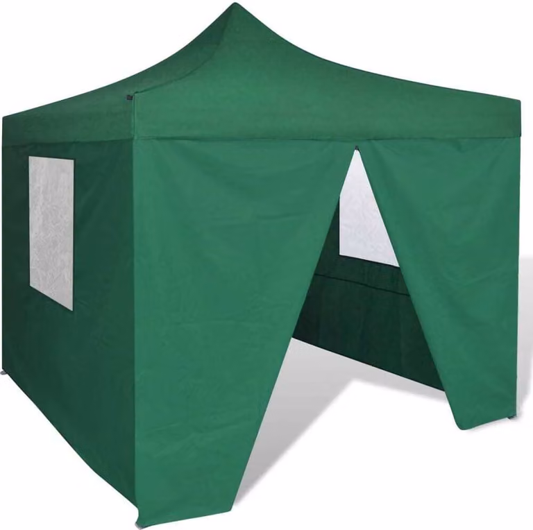 Tenda pieghevole The Living Store a 4 pareti 3 x 3 m verde