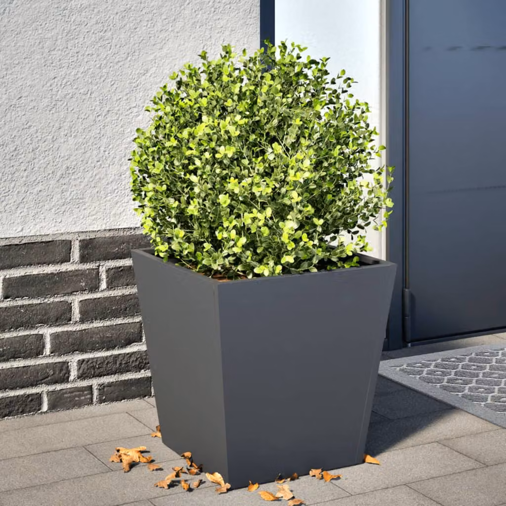 vidaXL Fioriera da Giardino in Acciaio Antracite L/P/H: 40 x 40 x 40 cm