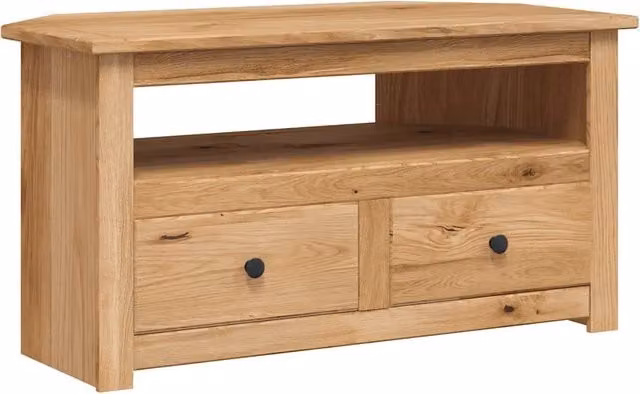 Mobile TV angolare Panama Range in pino massello marrone L 93 cm x P 49 cm x H 49 cm