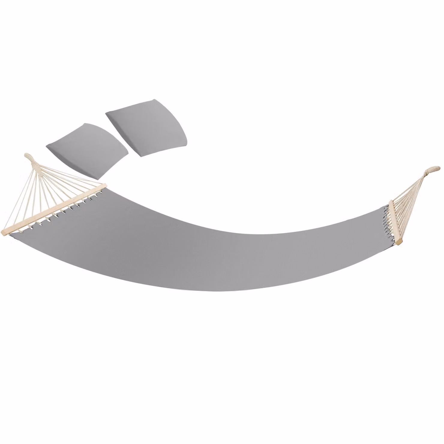 Amaca Eden TecTake in legno di betulla con cuscini grigio chiaro per uso esterno – 3