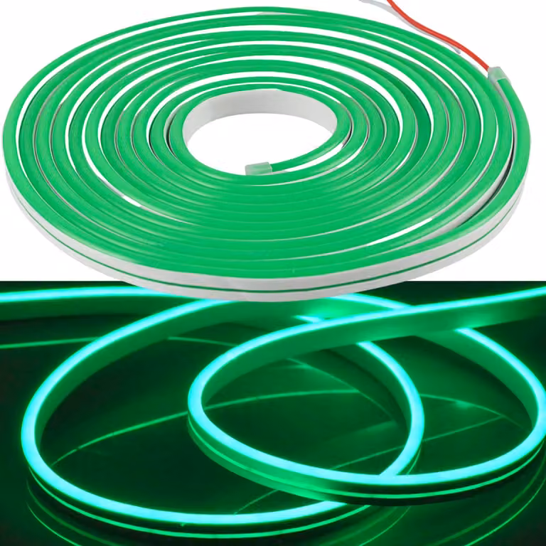 Striscia LED NEON 24 V, 5 m, verde, IP65 318039 Polux