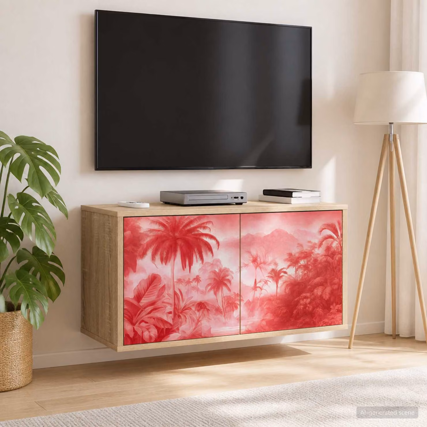 Mobile TV da parete vidaXL AACHEN in Rovere Sonoma, L 69 x P 33 x H 40 cm