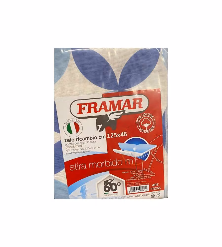 Framar Telo per Assi da Stiro Morbido 125x46cm - Con Mollettone 200g