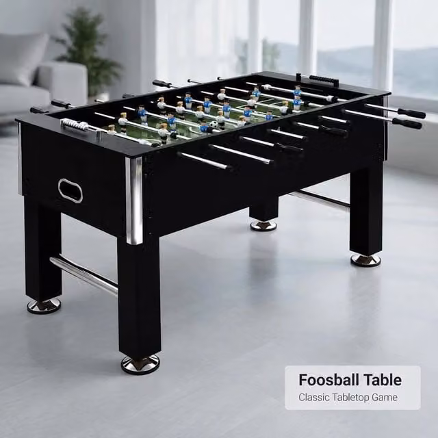 Football Table Steel 60 Kg 140 X 74.5 X 87.5 Cm Black