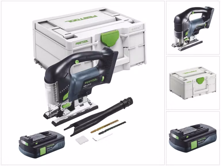 Festool CARVEX PSBC 420-Basic seghetto alternativo a pendolo a batteria 18 V 120 mm brushless + 1x batteria ricaricabile 3,0 Ah + Systainer - senza caricabatterie