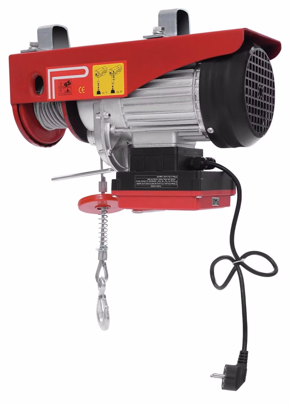 Traliccio elettrico - Gru elettrica - Macchina sollevatrice - Kit di sollevamento - Gru a torre - Rosso - Motore potente da 850W
