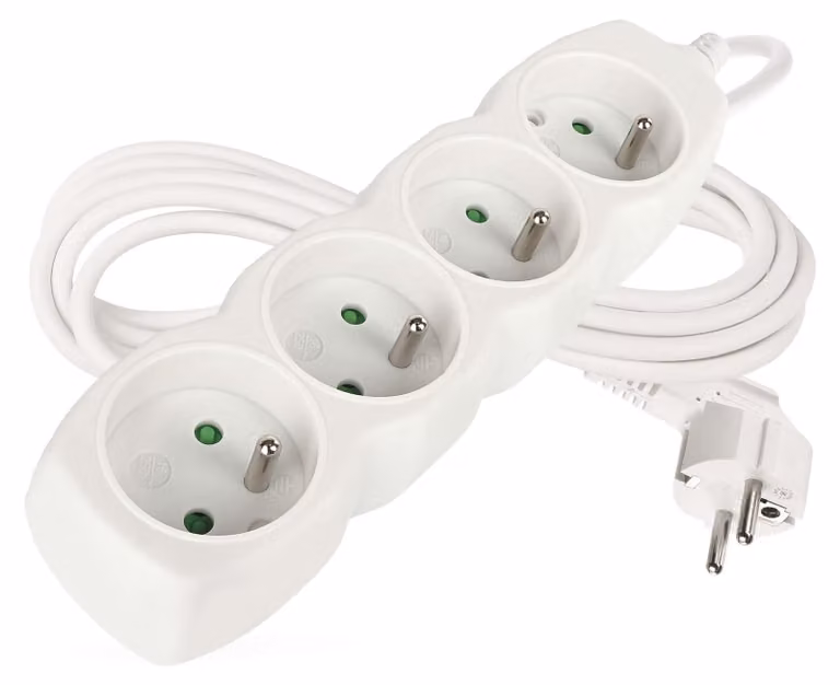 EMOS Emos 1902040303 prolunga di alimentazione 3 m 4 prese AC per interni Bianco