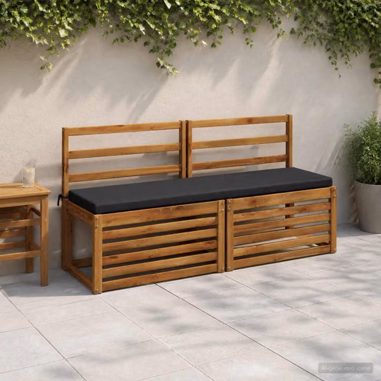 vidaXL Cuscino per panchina SOEST in poliestere con fodera rimovibile e resistenza UV Blu Scuro