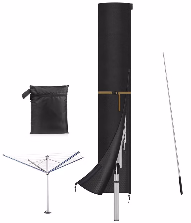 Copertura protettiva impermeabile per stendibiancheria e ombrelloni, dimensioni 185x32 cm