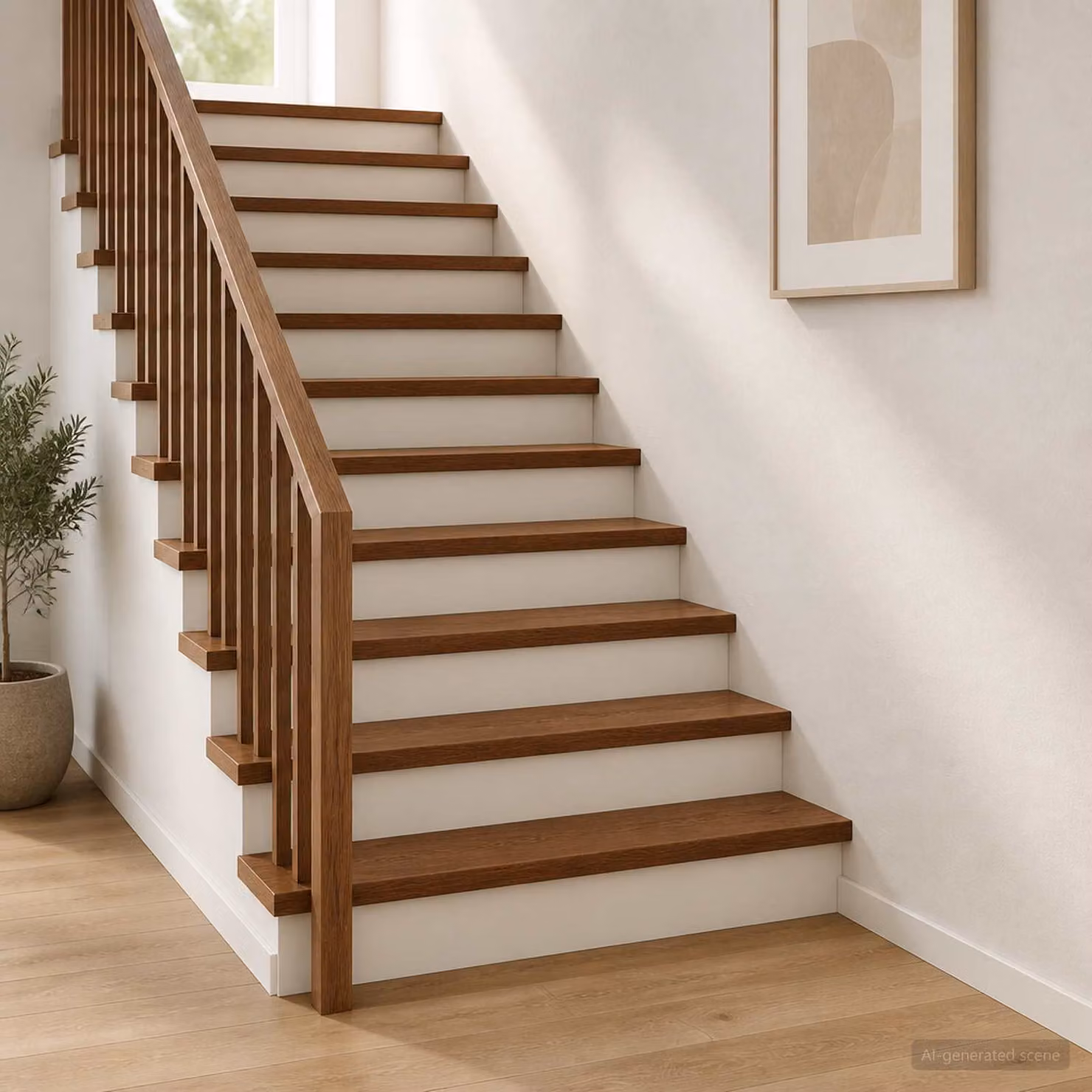 Set di 20 gradini per scale vidaXL in legno massello di rovere, colore marrone, L: 80 cm, P: 30 cm, H: 2 cm