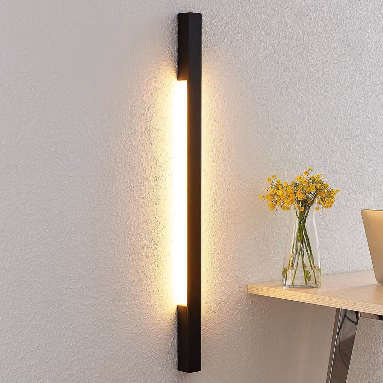 Applique da parete a LED Ivano Arcchio, Nero, Corridoio, Alluminio, Moderno, Applique a LED