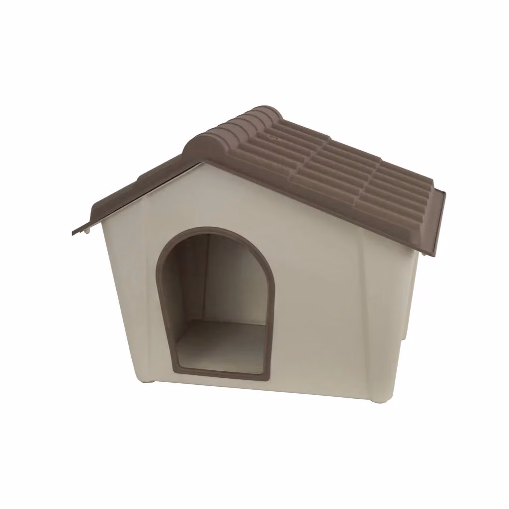 Casetta per cani e gatti Avalonr di DMORA in polipropilene beige per esterno L: 79 cm, P: 59 cm, H: 61 cm – 2